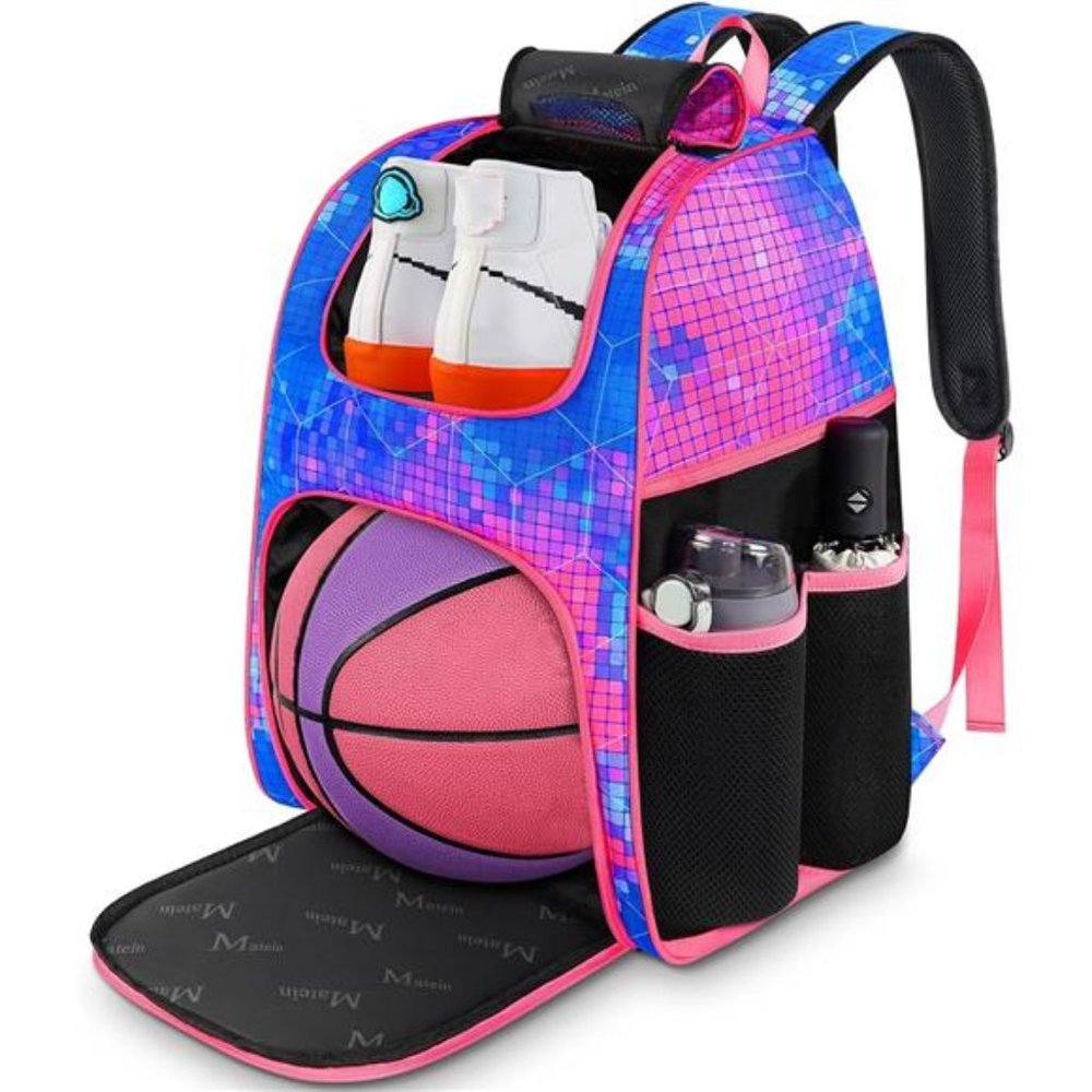 Basketball Bag with Ball Holder & Shoe Compartment, Large Basketball Backpack